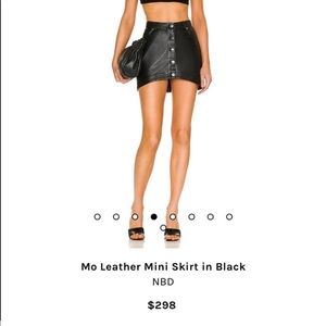 NBD Mo Leather Mini Skirt
